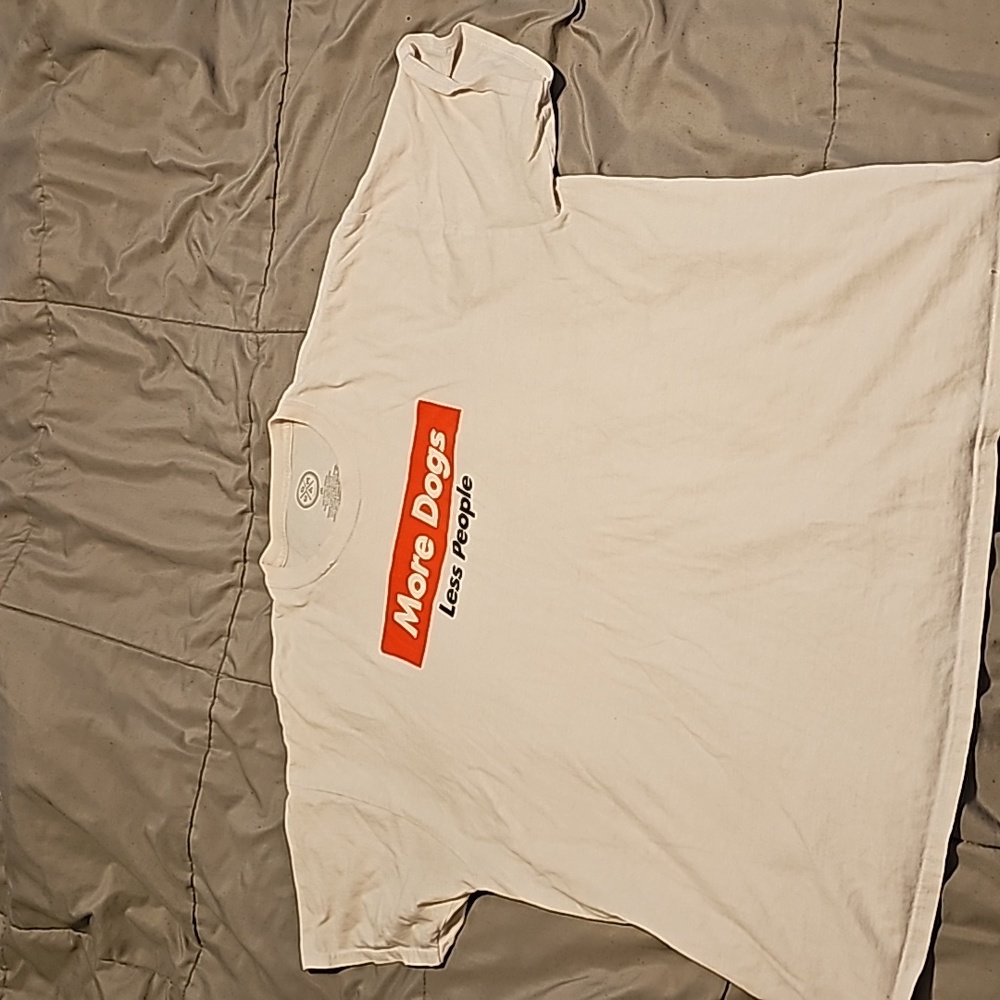 More Dogs Less People white shirt 2xl XXL